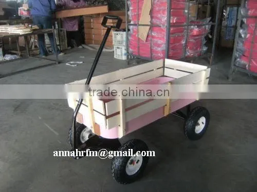 pull along trailer wagon Woody cart trolley