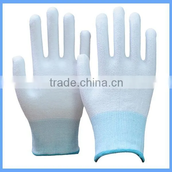 13 Gauge Seamless White Knitted Person Winter Nylon Glove