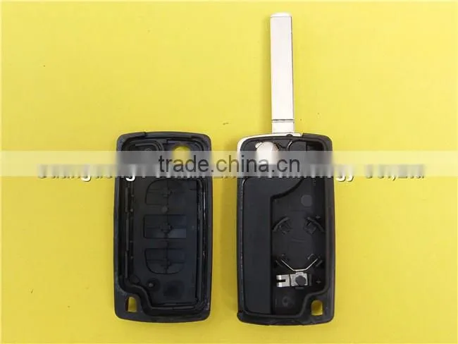 3 buttons remote flip key fob case for Peugeot 307 CE0536