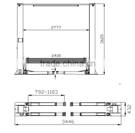 CE used car wash equipment lift machine 4.2T