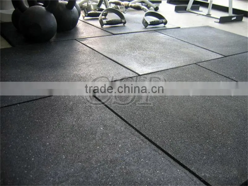 Excellent elasticity cheap gym black rubber mat price