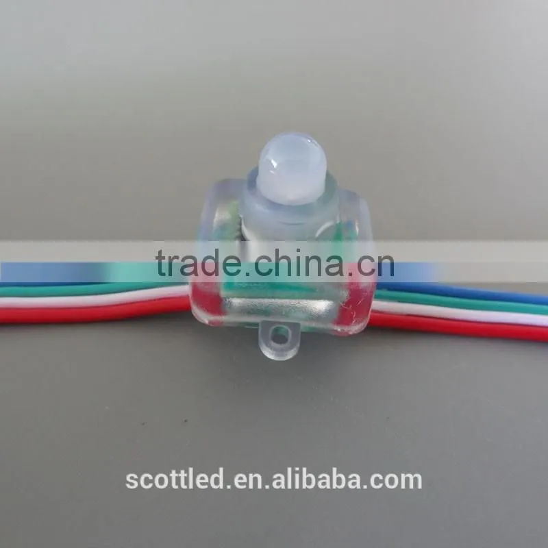 DMX512 led pixel string light,DC5V input;full color;50pcs a string,waterproof IP68;Square Shape