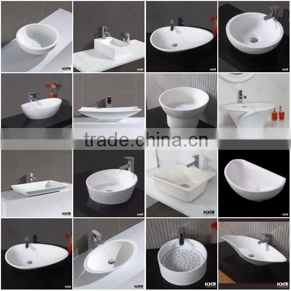 Single faucet hole Floor Mounted Pedestal basin