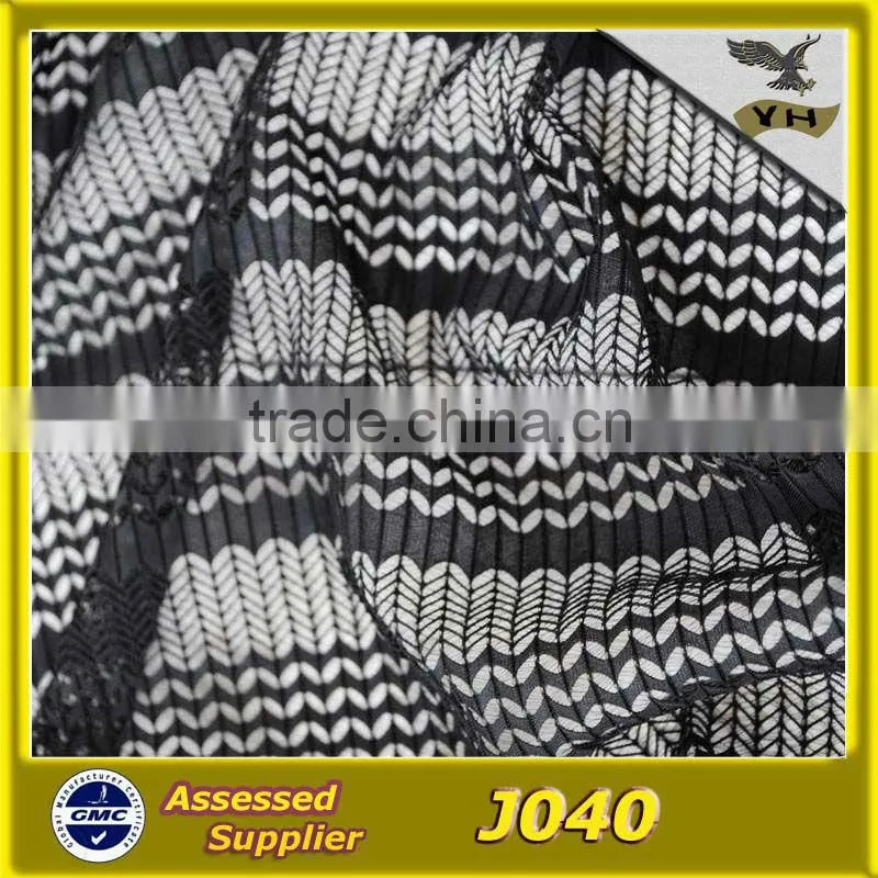 20D polyester wheat flower knit fabric for knitted scarf and dress