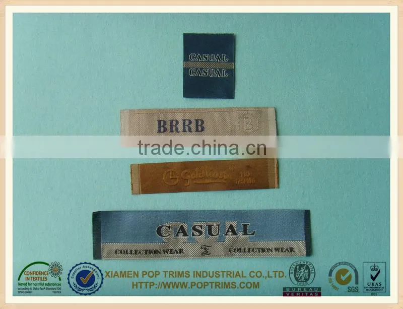 brand name garment woven label for clothing