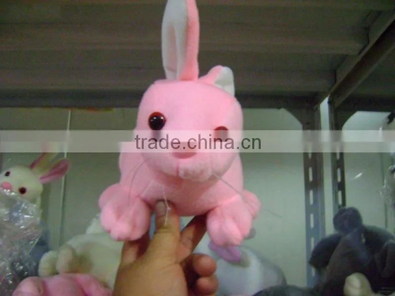 Plush Rabbit Toy, Stuffed Hare, Brown Bunny