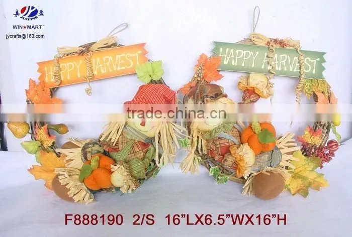 Thanksgiving scarecrow wreath