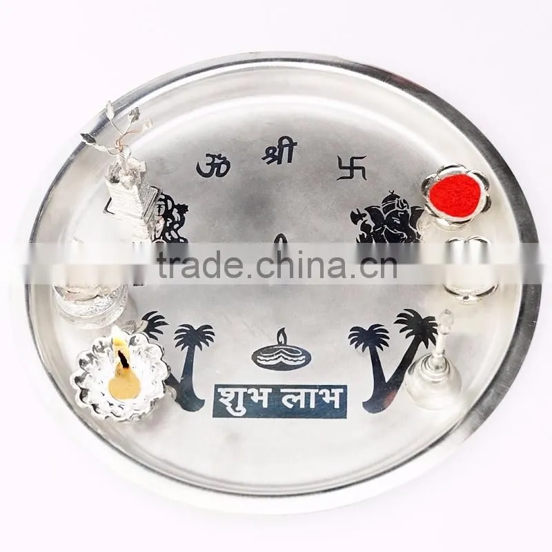 Indian wedding souvenirs puja thali gifts indian wedding gift silver puja thali