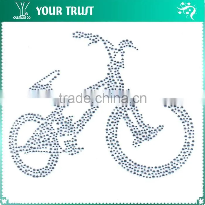 Silver Aggressive Flying Eagle Hot Fix Motif Iron On Rhinestone Transfer