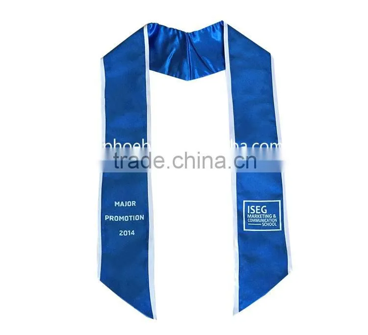 Hot Sell Stain Graduation Imprinted Trimming Stoles