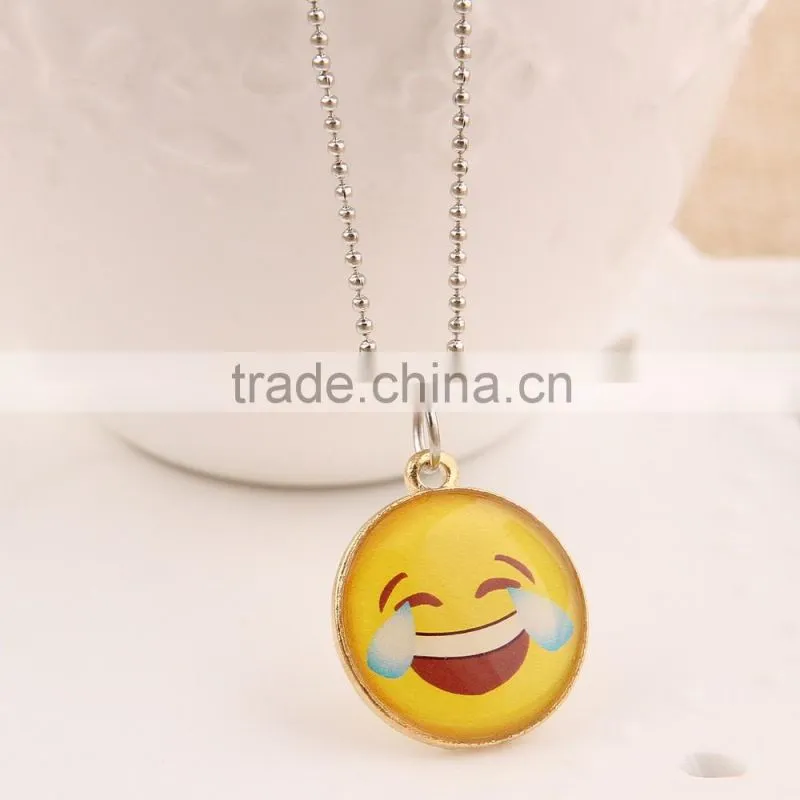 Whosale Fashion Jewerly Stainless Steel Emoji Pendant Necklace