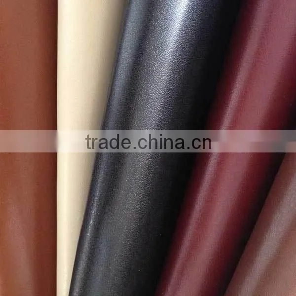2014 winter PU synthetic leather for boots hot leather raw material with flocking backing