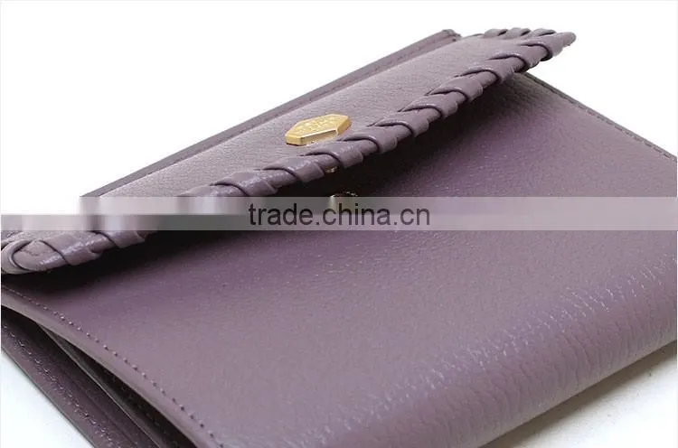 Leather weaving design women best felt wallet