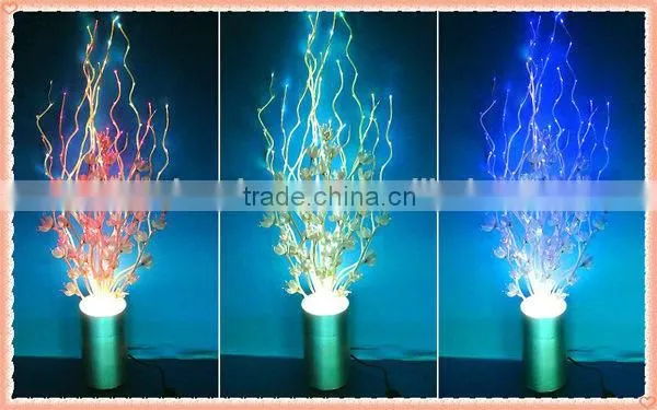 Light Up Orchid Flowers & Plant / White Cymbidium with LED Lights