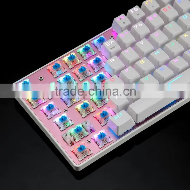 Motospeed Hot New RGB Backlit Wired Mechanical Gaming Keyboard with Blue Switches