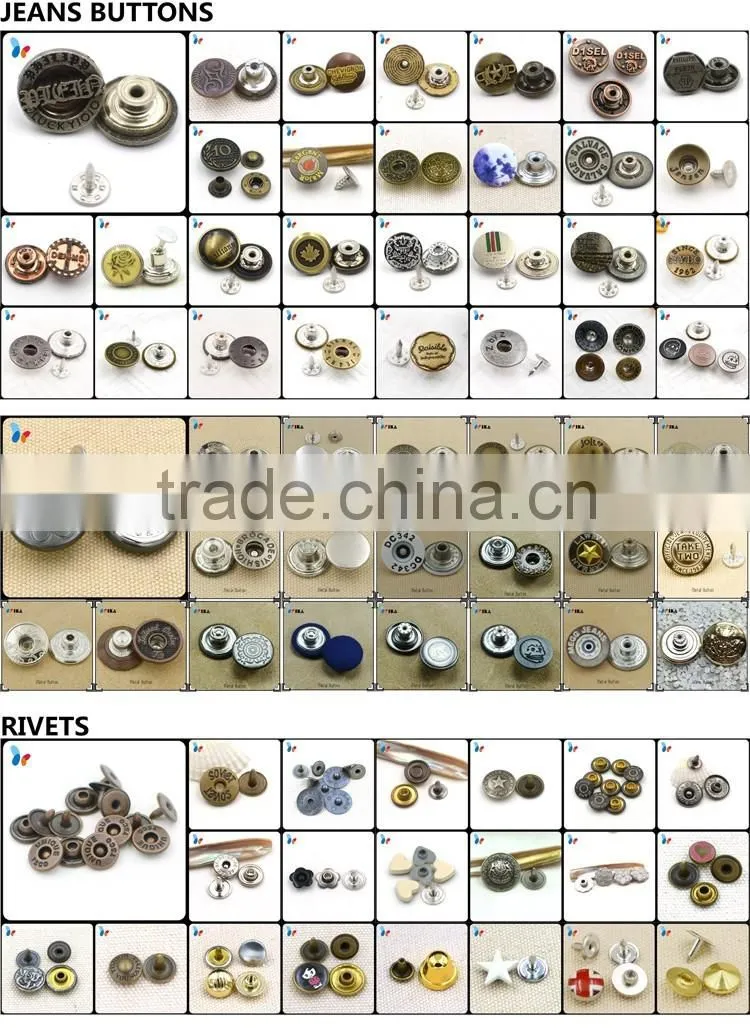 fashion flower shape golden garment rivets