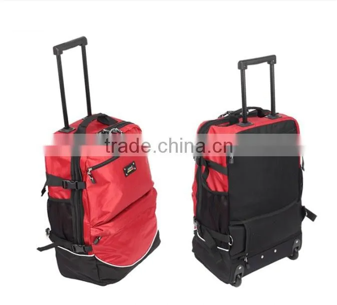 Fashion polyester trolley travel bag for sale