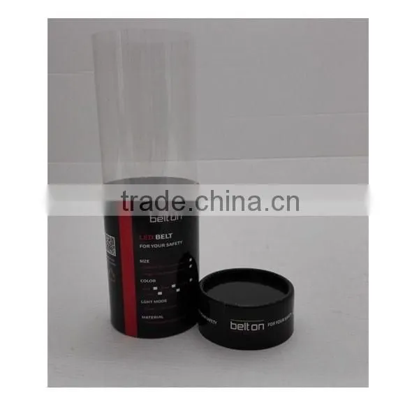 Paper and transparent PVC material cylinder display box for towel packing