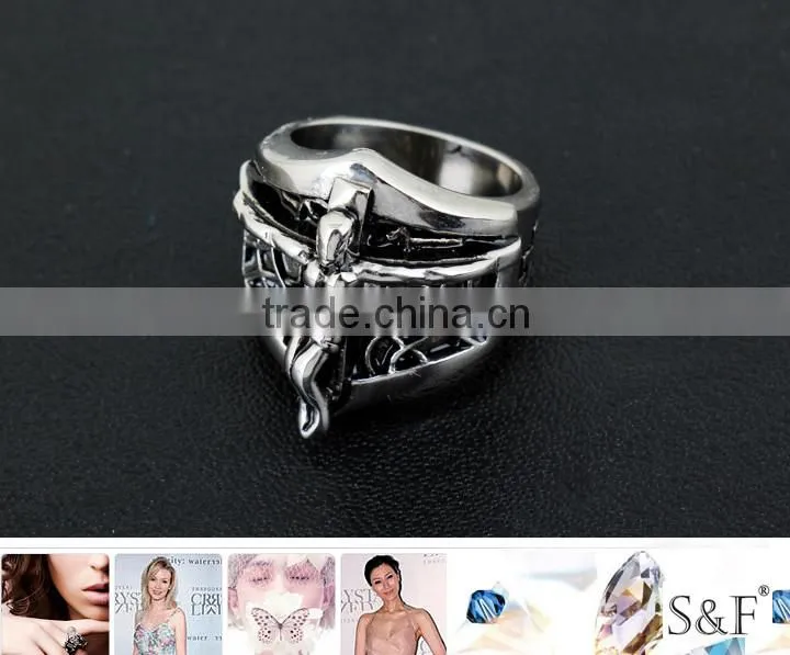 14531138 court jewellery store design stainless steel pentagram ring jewelry