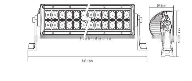 ShengWell 180W CREE led light bar IP67 9-32V Flood/Spot/Combo 30 inch Double Row led light bar cree led light bar