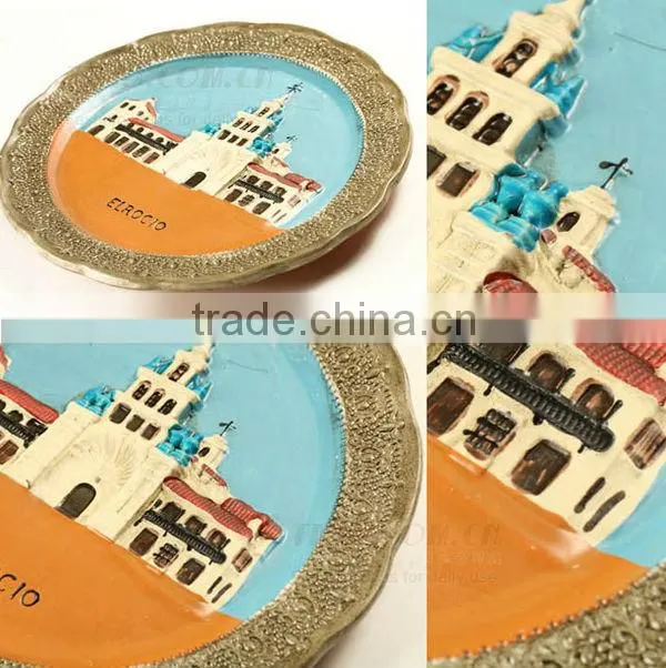 ceramic 3D tourist plate 28.5cm