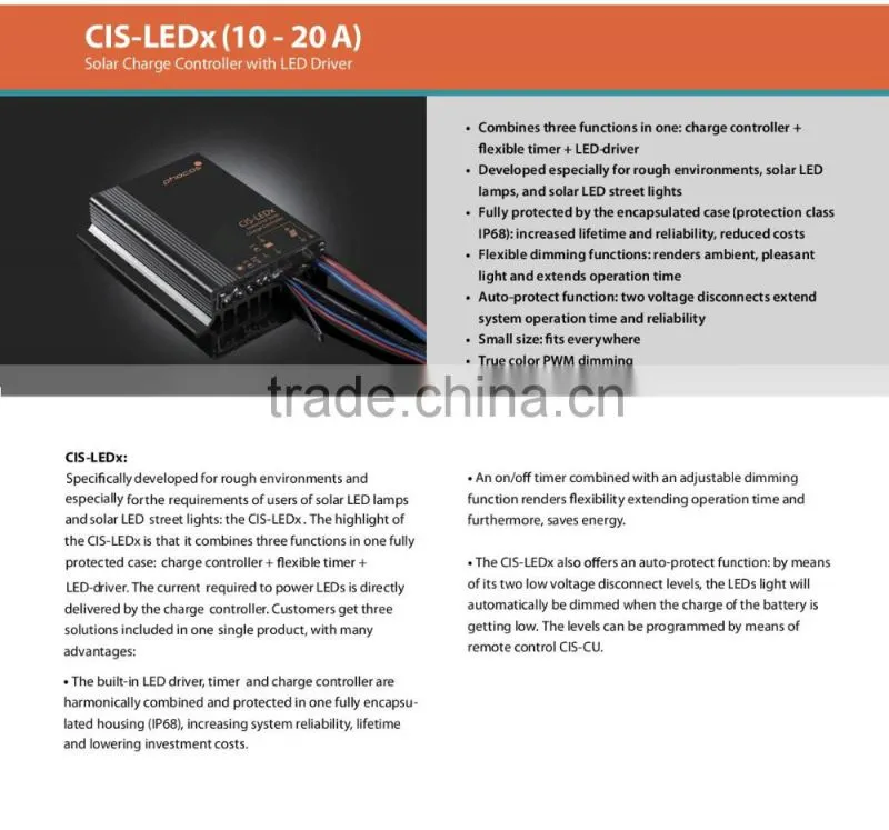 Manufacture Made High Efficiency 10a Solar Charge Controller