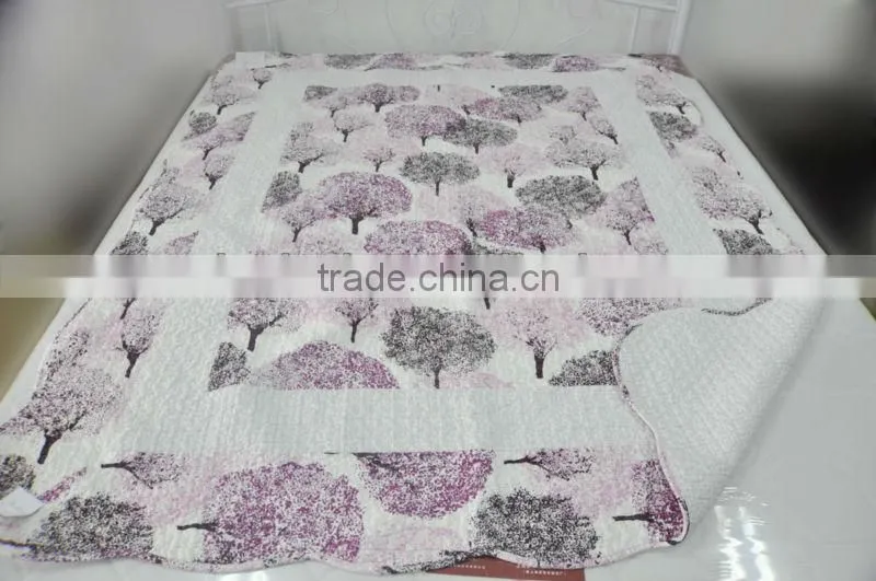 Elegant microfiber printed bedding set /bedspread set