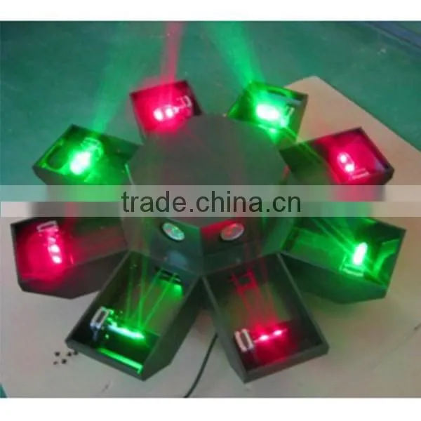 Eight head red green star shower octopus laser+LED spot light professional outdoor Christmas laser stage light