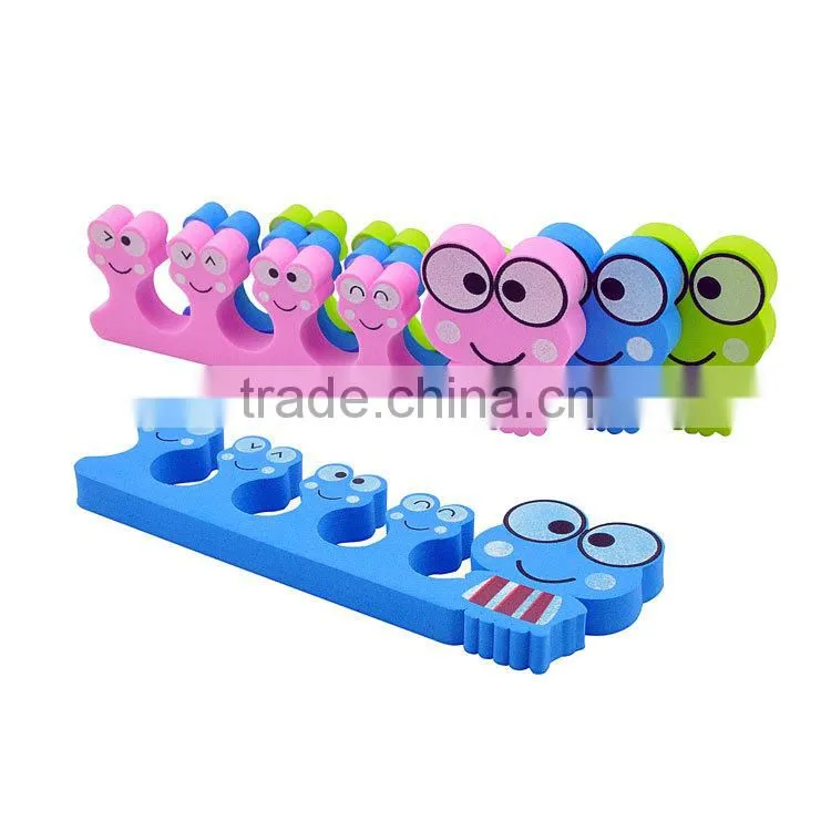 Custom cartoon animal shaped eva toe fingernail separator hign quality sponge toe separator supplier