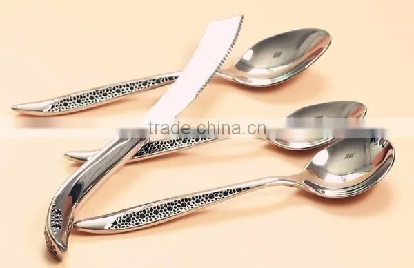 metal spork flatware sterling silver flatware luxury flatware bronze flatware set