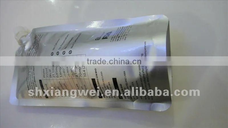 aluminum foil liquid pouch with spout