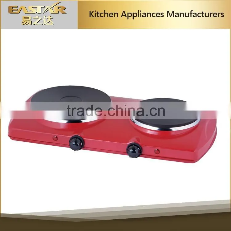 2016 hot sale 2 burner electric hot plate heating stove cast iron heating element