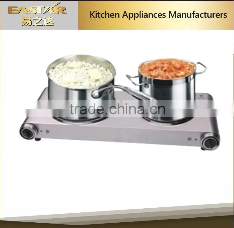 Stainless steel housing double cooking machine electric hot plate cooker for sale
