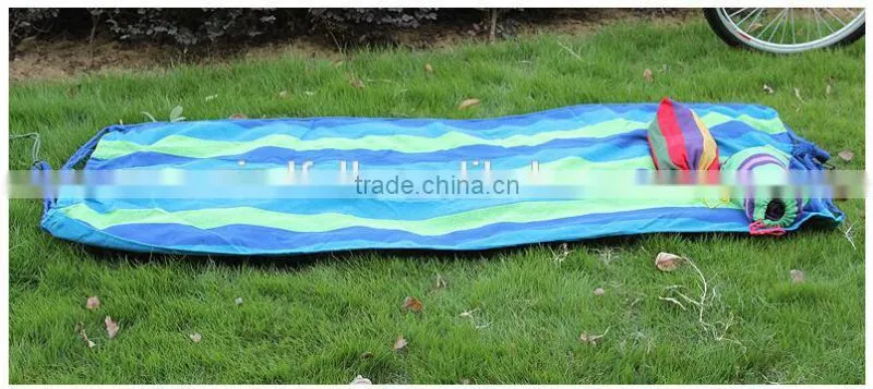 Retail Custom Logo Single Cotton Outdoor Hammock with Rope