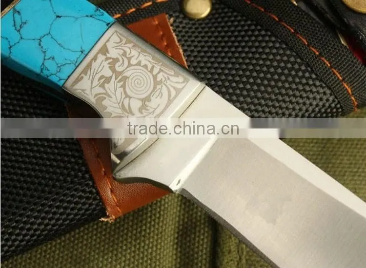 OEM fixed hunting knife with colorful handle