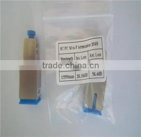 FTTH SC upc 5db singlemode fixed flange fiber optical attenuator,sc adapter type adapter