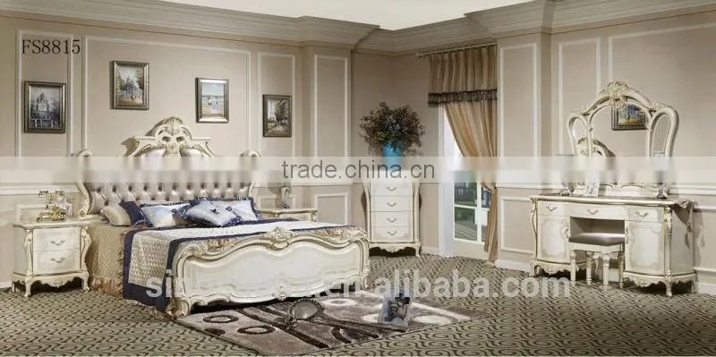 2015 royal luxury Hotel bedroom furniture / Antique French black wooden bedroom set/ Alibaba Italian wooden bedroom furniture