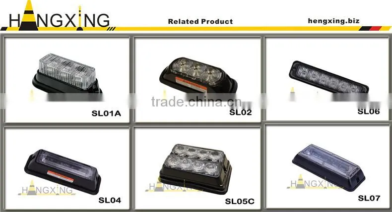 SL02 3 led clear strobe leds