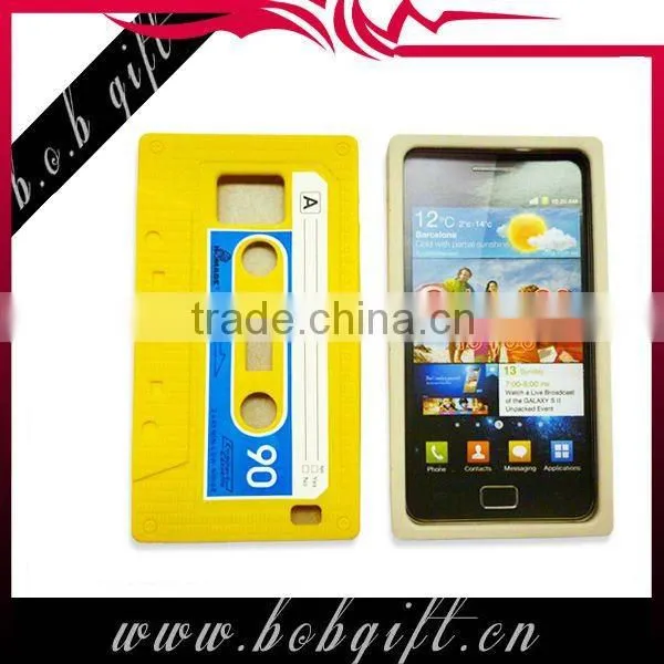 Silicone audio cassette cases wholesale for galaxy s2