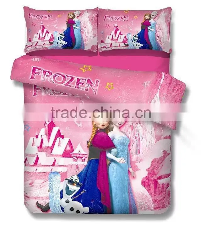 100%cotton frozen bedding set ,frozen princess duvet cover made in china