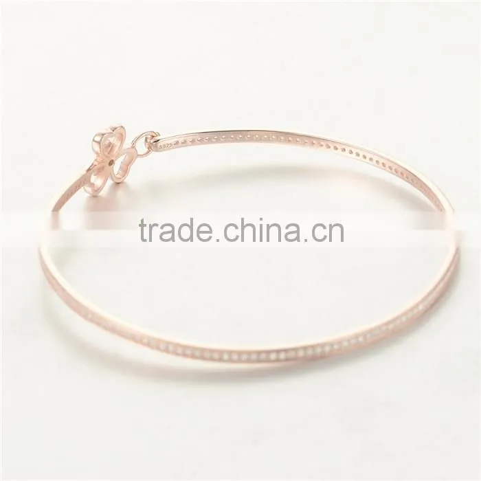 925 Silver Silver Jewelry 18K Gold Bangle Saudi Arabia Jewelry Fashion Bracelet Factory Direct Wholesale