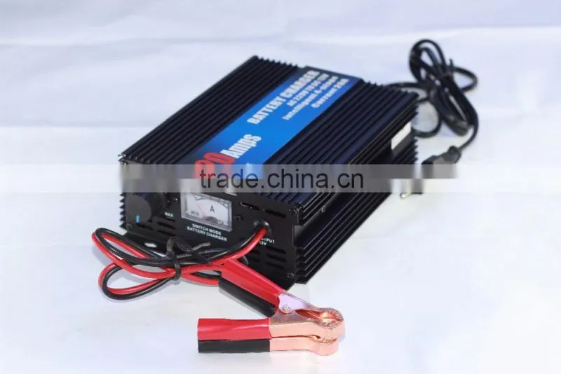 12V Car Battery Charger 12V Lead-acid Battery Charger Intelligent Constant Current&Voltage Charging For Motorcycle/Car Battery