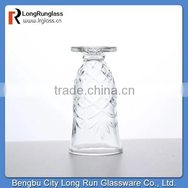 LongRun wedding decoration fancy carved sparkle crystal footed ice cream dish