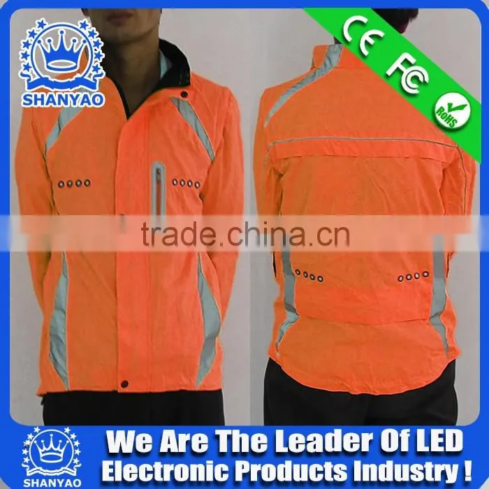 2016 Hot Selling LED Fluorescent Refletive Clothing For Road Safety At Night