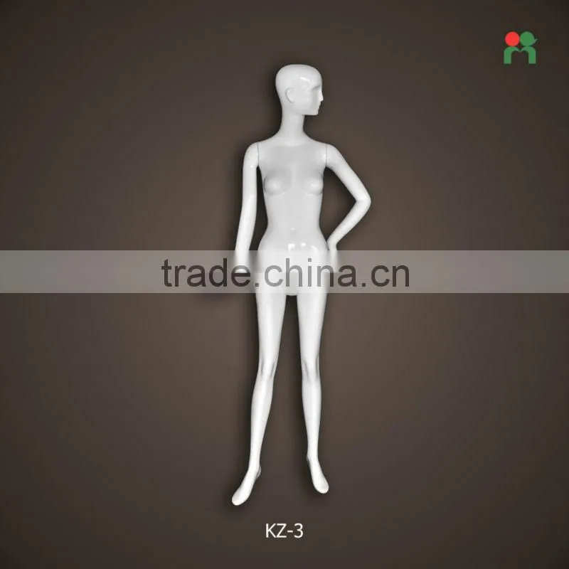 2014 fashion new fiberglass realistic female mannequin training doll head KZ-3