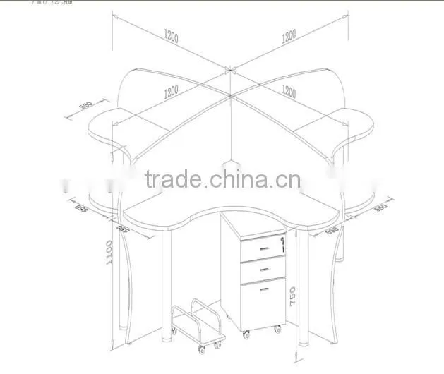 stronger office wooden MDF desk furniture B-49