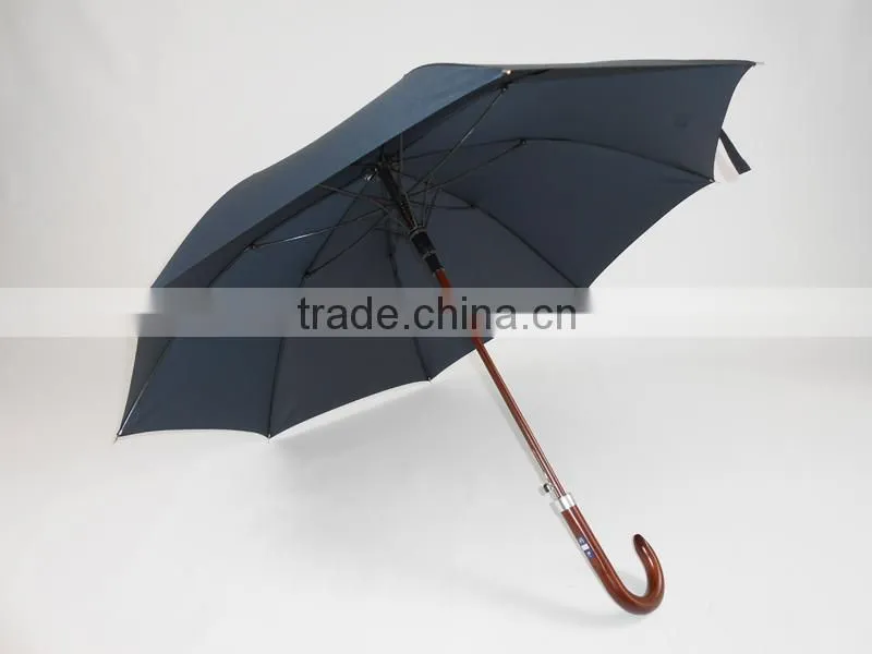 60cm deluxe wooden pole and carved wood handle umbrella