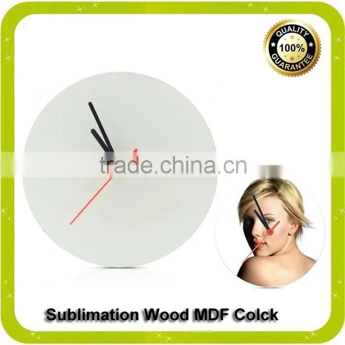 Heat transfer wall clock wooden blank