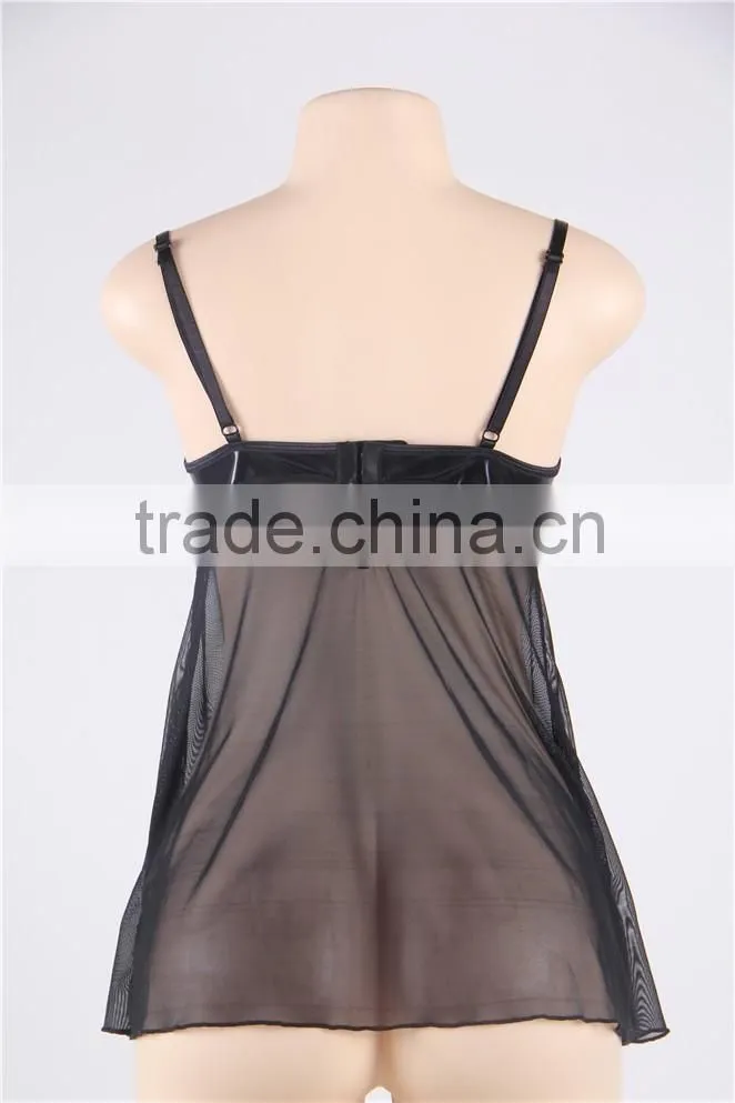 Leather lingerie women plus size underwear