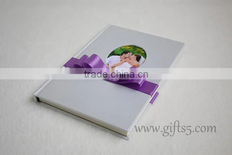 High level latest design recycable custom wedding guest book